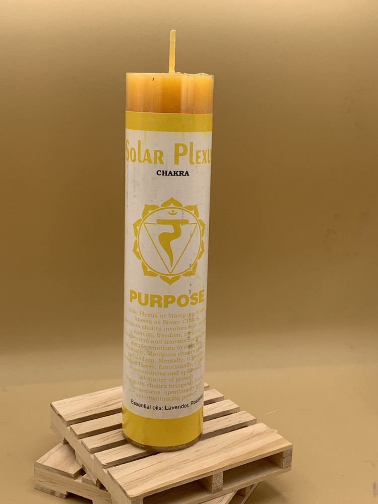 Solar Plexus Chakra Purpose 7” Meditation Pillar Candle