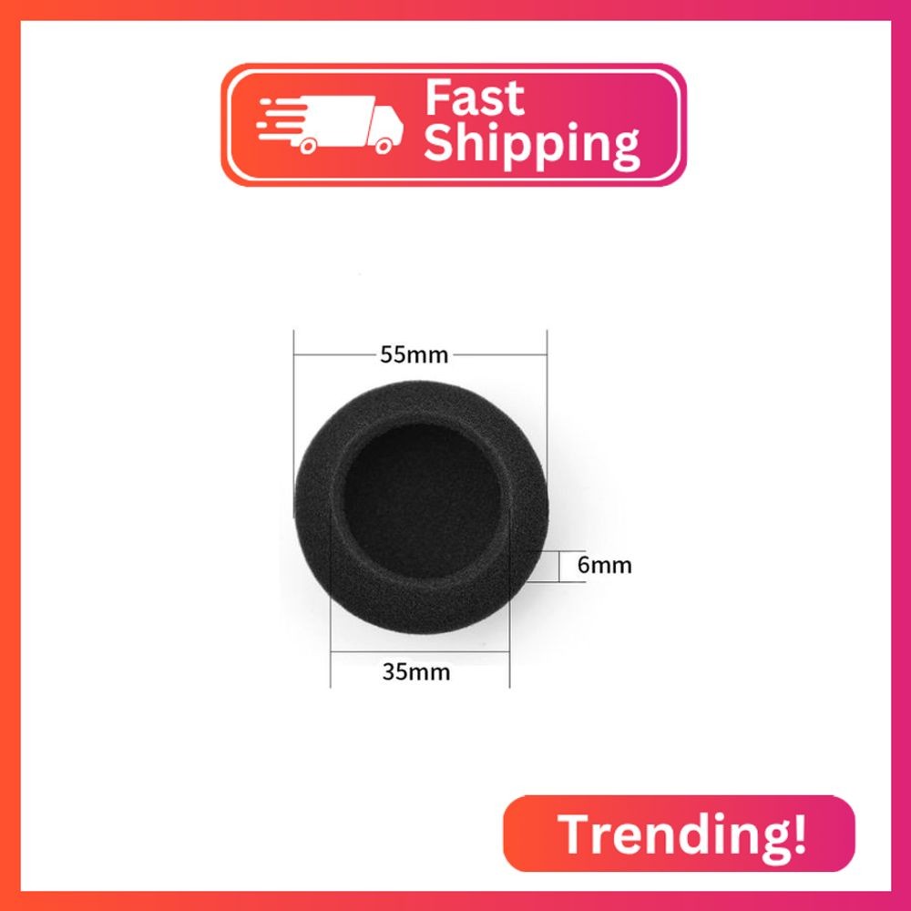 VBQFDPH 20 Pack Ear Cushion Foam Replacement Covers, 55MM, Black, Compatible wit