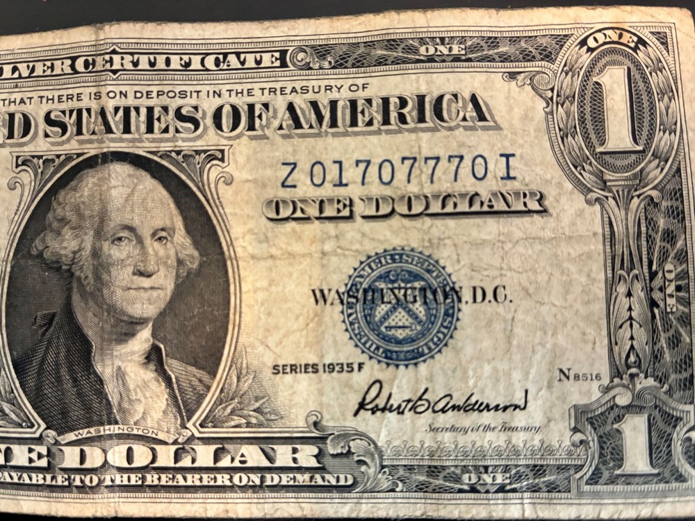 1935 F Silver Certificate $1 Bill