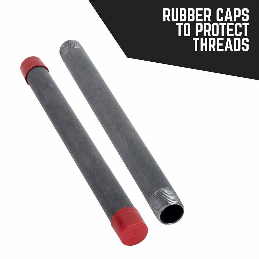 1 in. X 48 in. Black Pipe 4 Pack