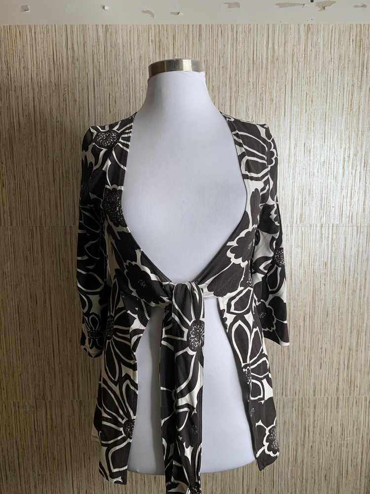 CABI Mod Floral Tie Wrap Tunic Medium