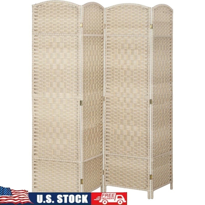 Room Divider Privacy Screen Foldable Lightweight Tear Proof Portable PP Panels