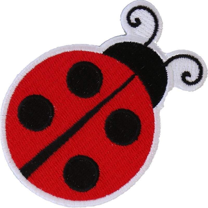 Embroidered Patch (Iron-On), Lady Bug, 3" x 2.25"