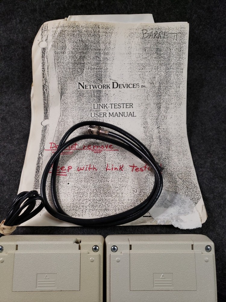 network devices bnc link-tester w/ Instructions .........................(C20B5)