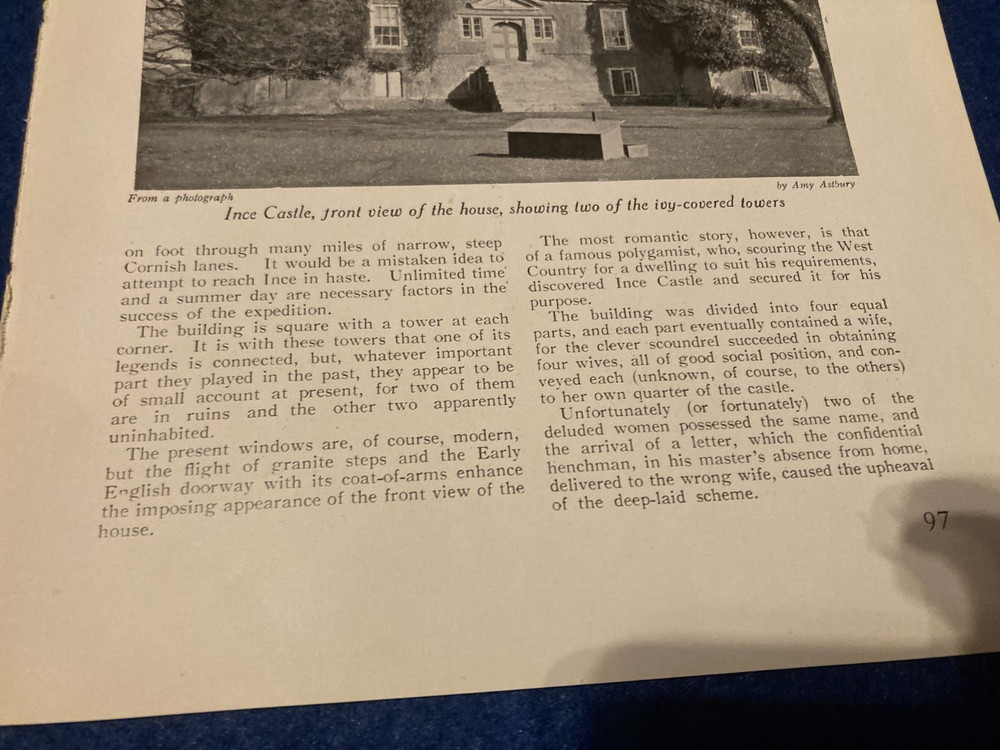 INCE CASTLE ABSTRACT ARTICLE SINGLE PAGE page 25/18cm