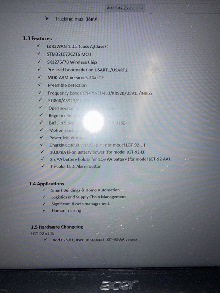 Dragon Lgt-92 LoRaWan GPS Tracker. Long/ Range Low Pwr Open Source Programable