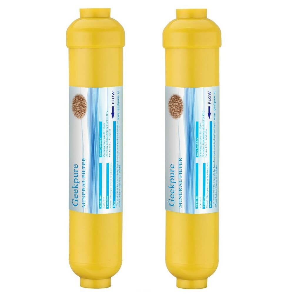 Geekpure 10 inch Mineral Water Filter Upgrade for Reverse Osmosis System-1/4"