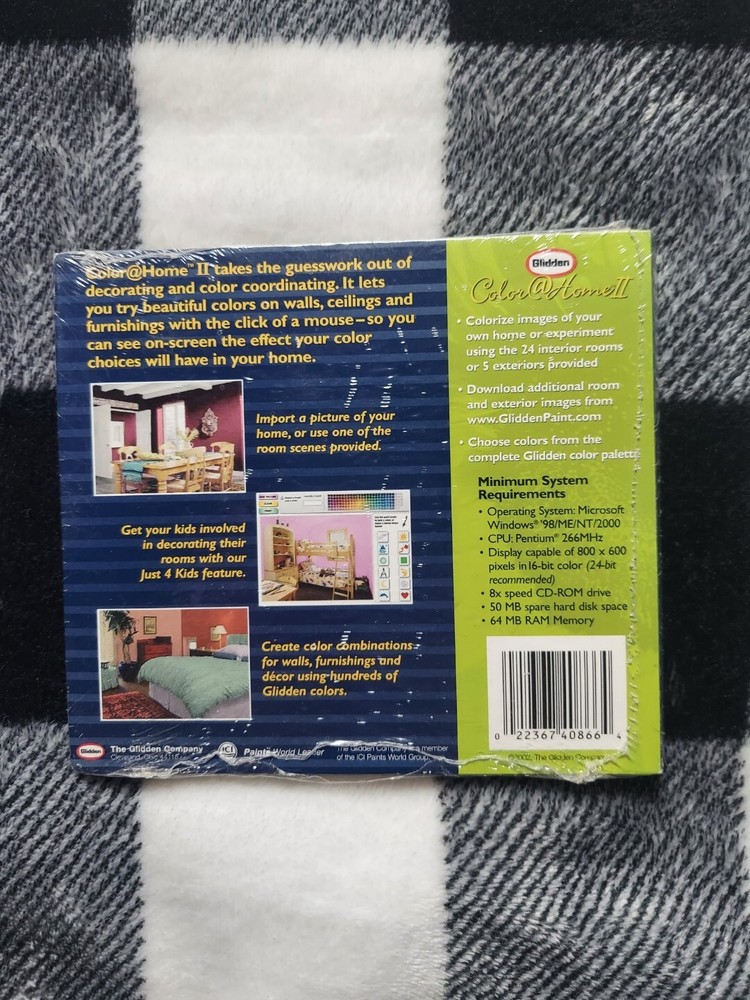 Glidden: Color @ Home II Virtual Paint Software PC CD-ROM for Windows 98/ME/2002