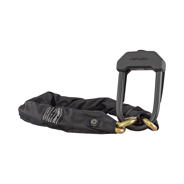 HIPLOK DXXL BLACK MAXIMUM SECURITY D LOCK + LOOP CHAIN FOR BICYCLES MOTORCYCLES