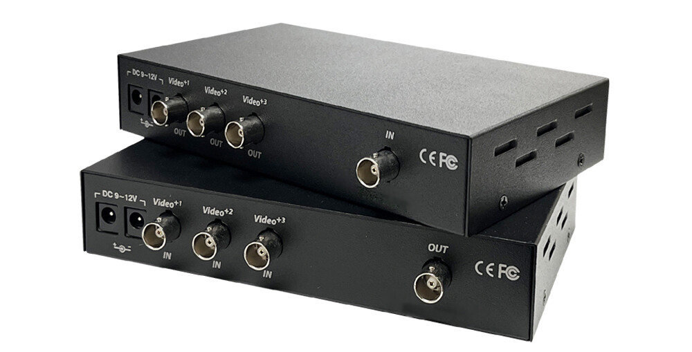 HD Camera Video Extender W/ 3 BNC Input For Sending 3 Camera Or Adding 2 More