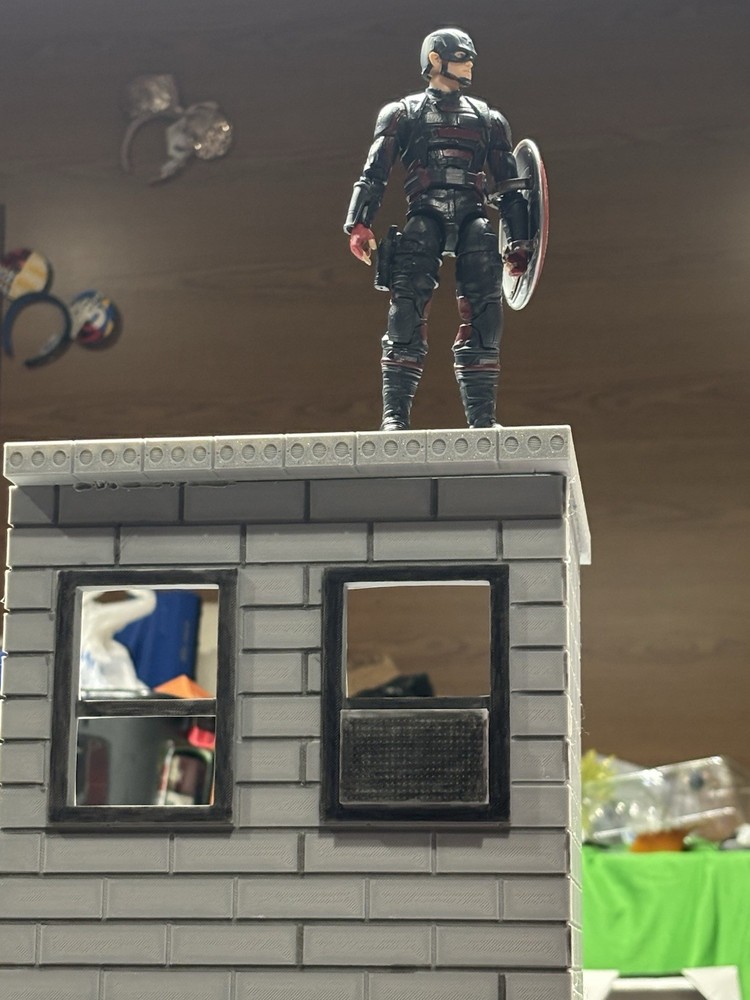 3D Printed Building Diorama 1/12 Scale Model 3D Printed
