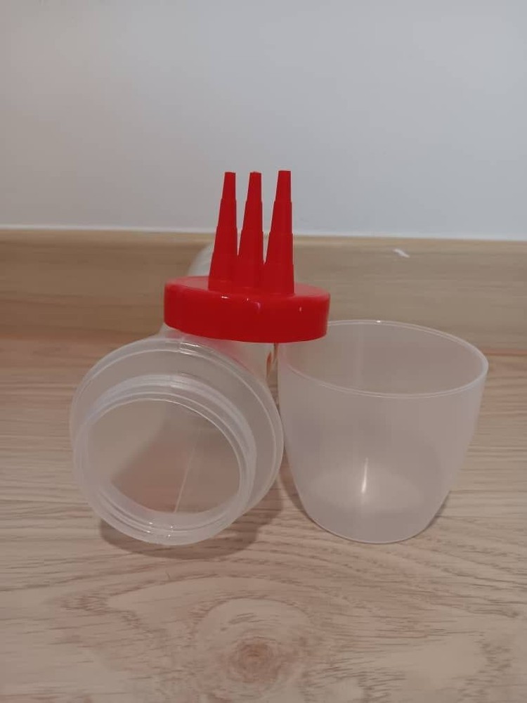 Sauce Dispenser With 3 Muzzle Food Safe Even Spread With Lid