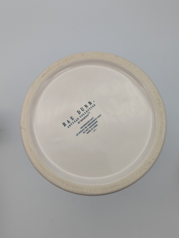 Rae Dunn Ceramic "HAPPY EASTER" Canister Egg Decor Magenta