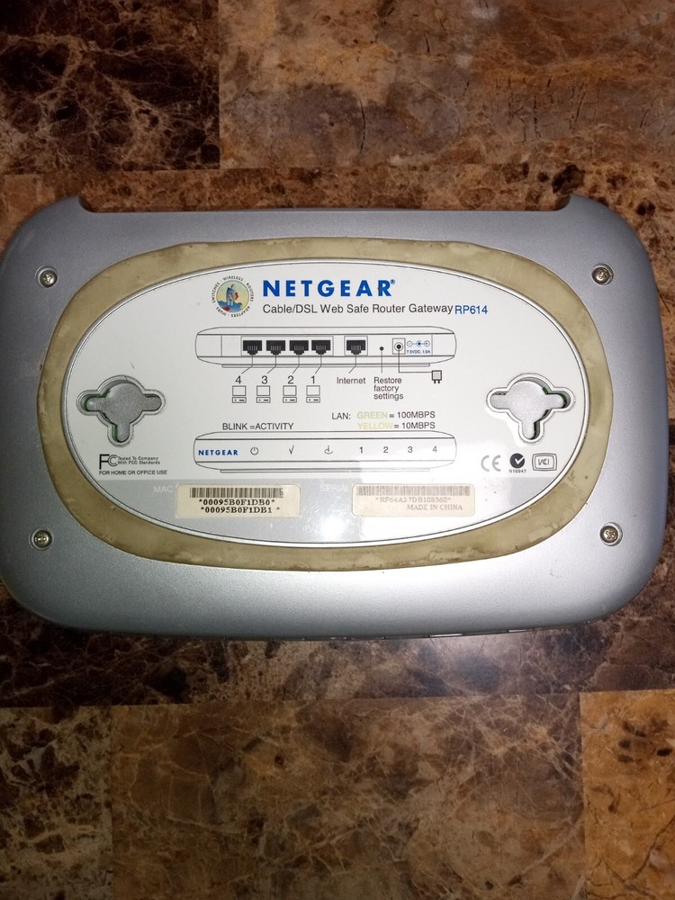NETGEAR Cable/DSL Web Safe Router Gateway RP614