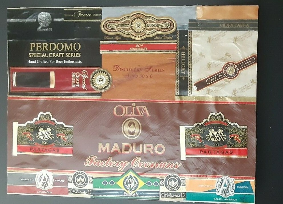Art original collage- Stogie Sampler
