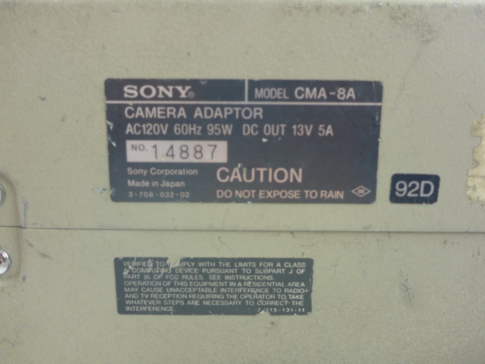 Sony CMA-8 Power Supply.
