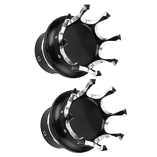 Crown Styling Front Fork Axle Shaft Nut Cover, Front Axle Nut Black Chrome