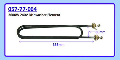 3600W 240V DISHWASHER ELEMENT 057-77-064