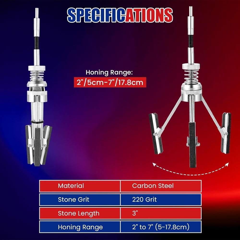 Adjustable Engine Cylinder Hone Tool Set