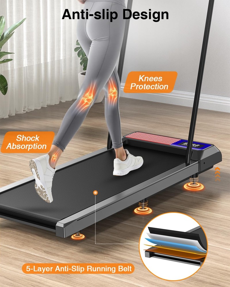 Under Desk Walking Treadmill, 2.5HP, 270Lbs Capacity, APP & Remote Control