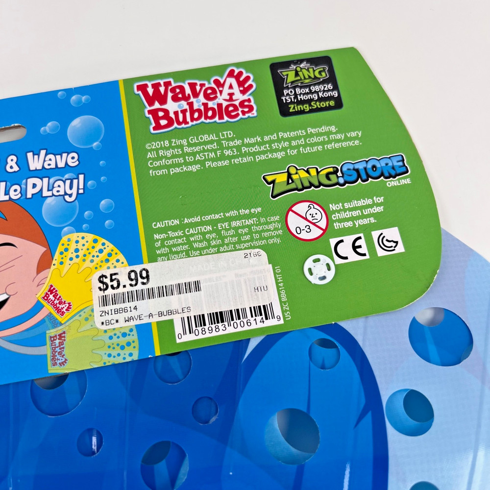 Wave-A-Bubbles 2-Pack Bubble Gloves By Zing • Blue Bird Character • NEW