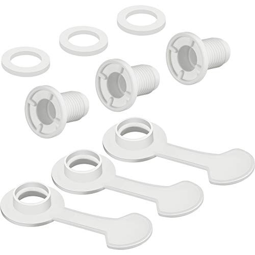3 Sets Cooler Drain Plug Replacement Triple Snap One Size, White