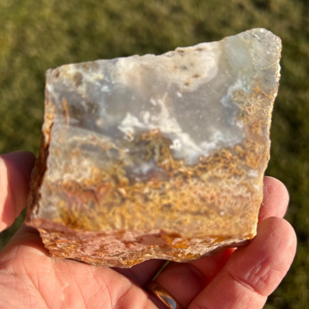 Graveyard Point Moss Agate Rough Faced Specimen 382gm (R23)