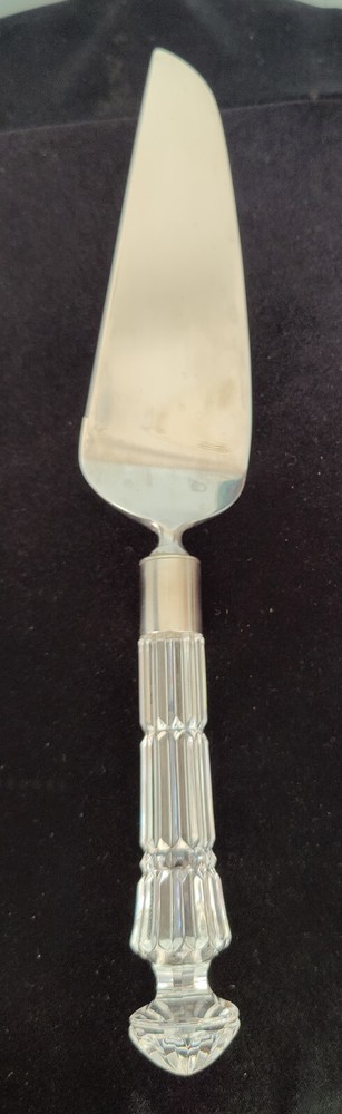 Waterford Cake & Pie Server w Crystal Handle & Serrated Stainless Blade