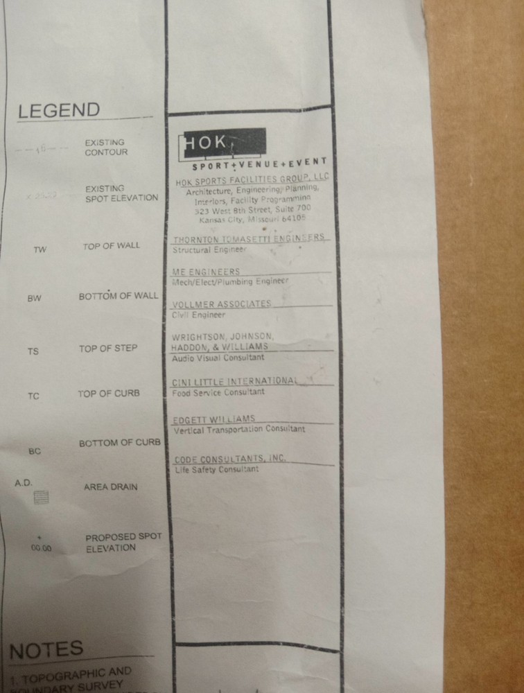 Yankee Stadium 2005 Site Grading Plan ("Blueprint")