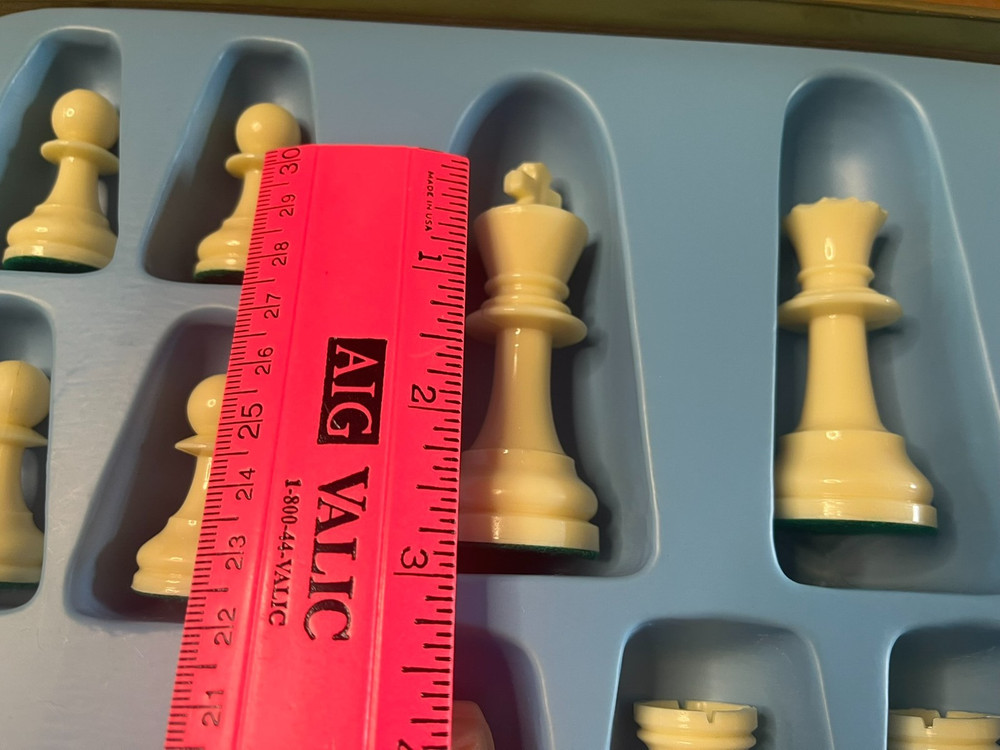 Vintage Chessmaster Chess Set Original Box Felted Bottom Plastic Pieces