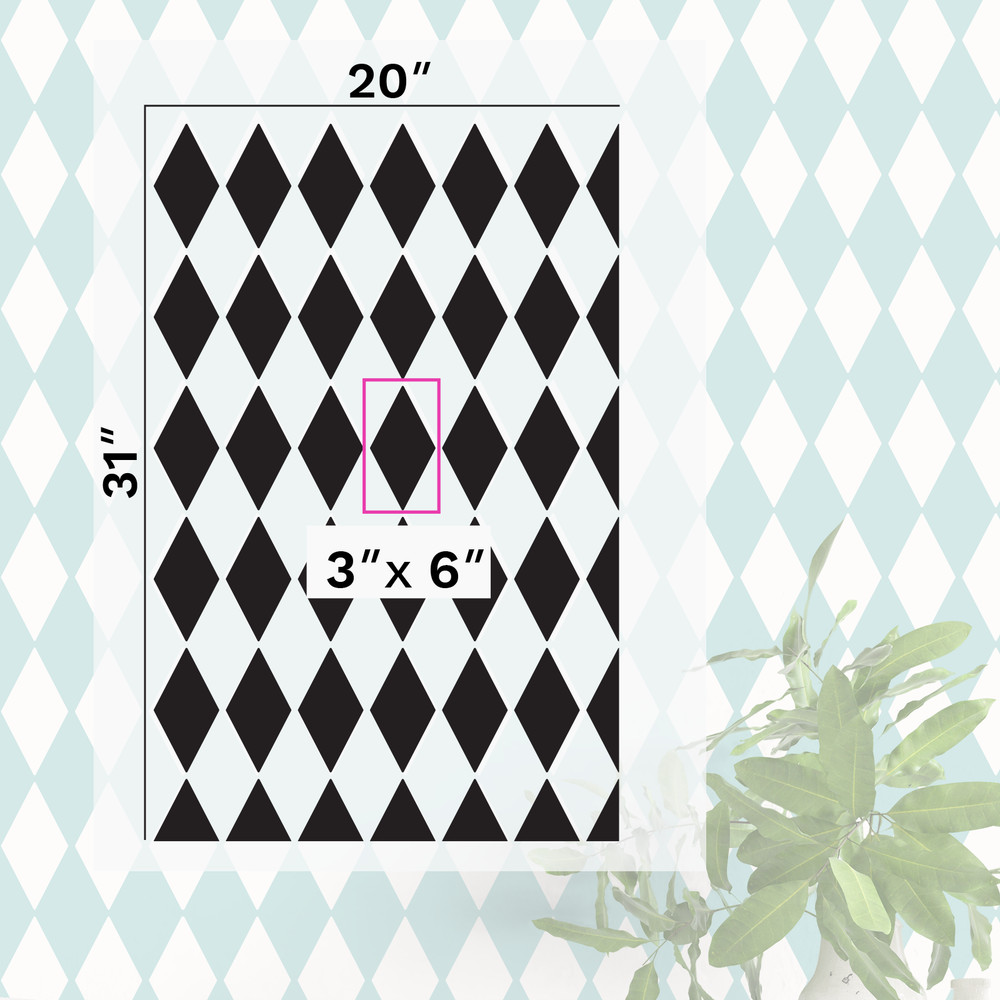 Harlequin Stencil - Durable & Reusable Mylar Stencils