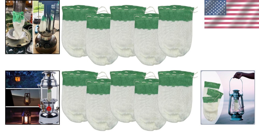 Fireproof String Tie Lantern Mantles - 10 Durable Pieces for Camping Essentials