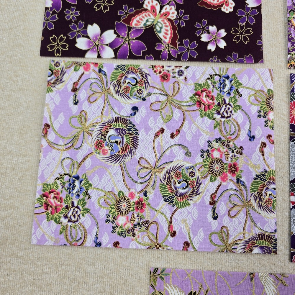 10 pc. Japanese Style Print Patchwork Craft Fabric Bundle 20x25 cm