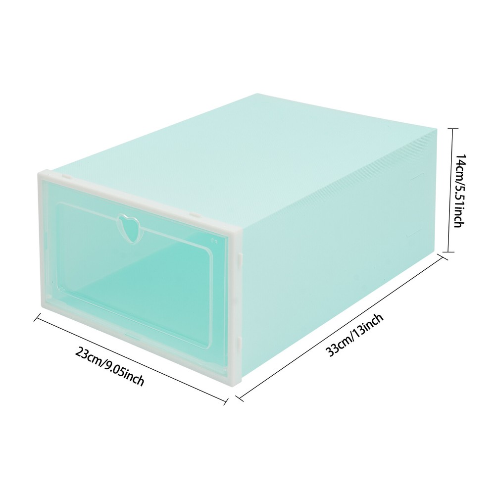 24PCS Shoe Storage Box Stackable Shoe Storage Organizer Container 33*23*14cm