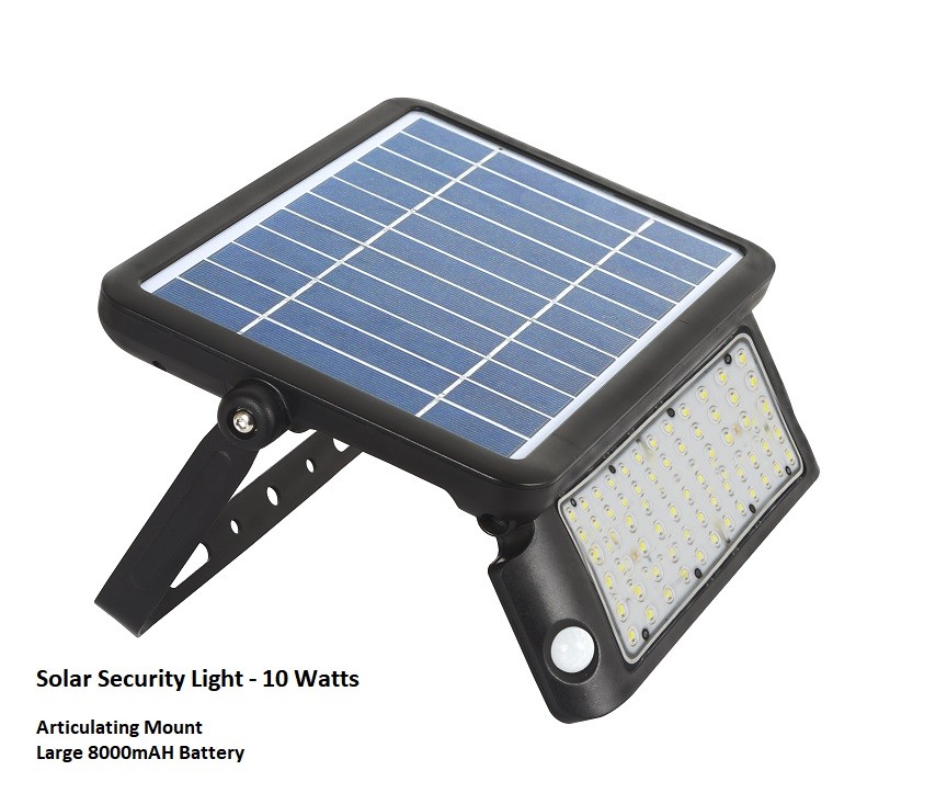 60 LED - 10 WATT - SOLAR Security Light Motion Activated - 3 Activation Modes
