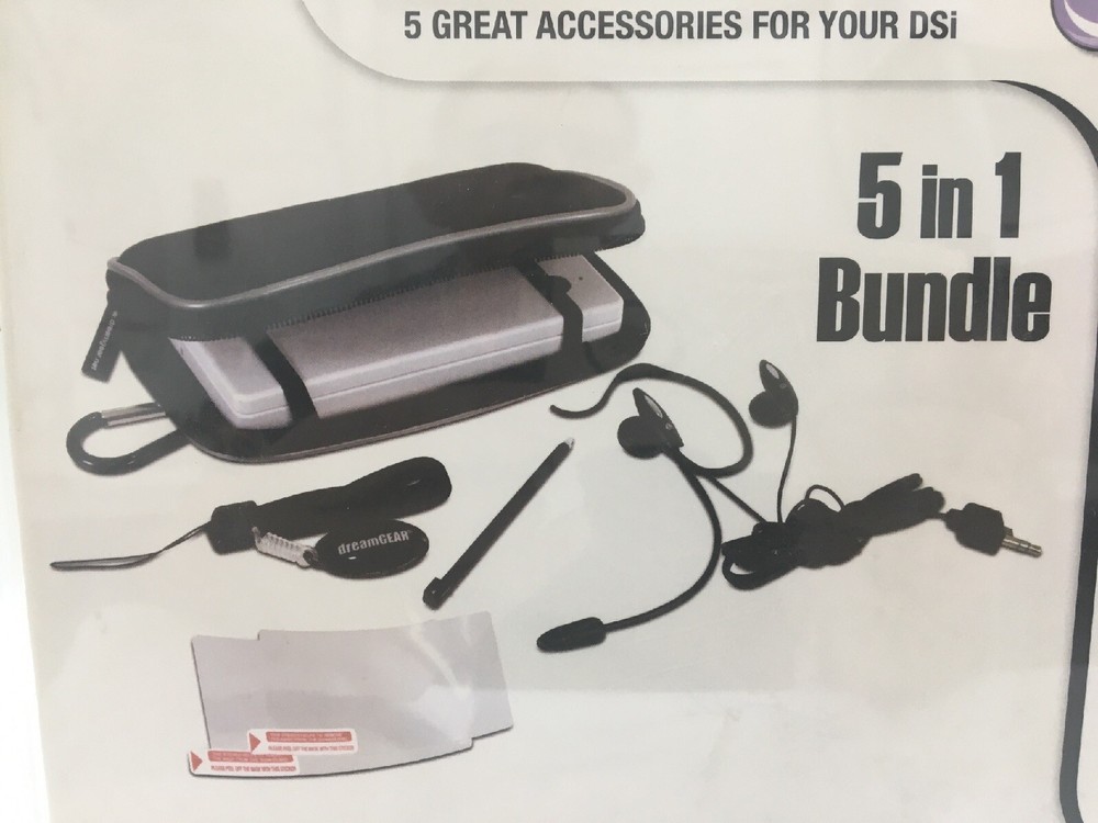 Nintendo DSi Accessory Bundle Case Headset Stylus Wrist Strap Screen Protectors