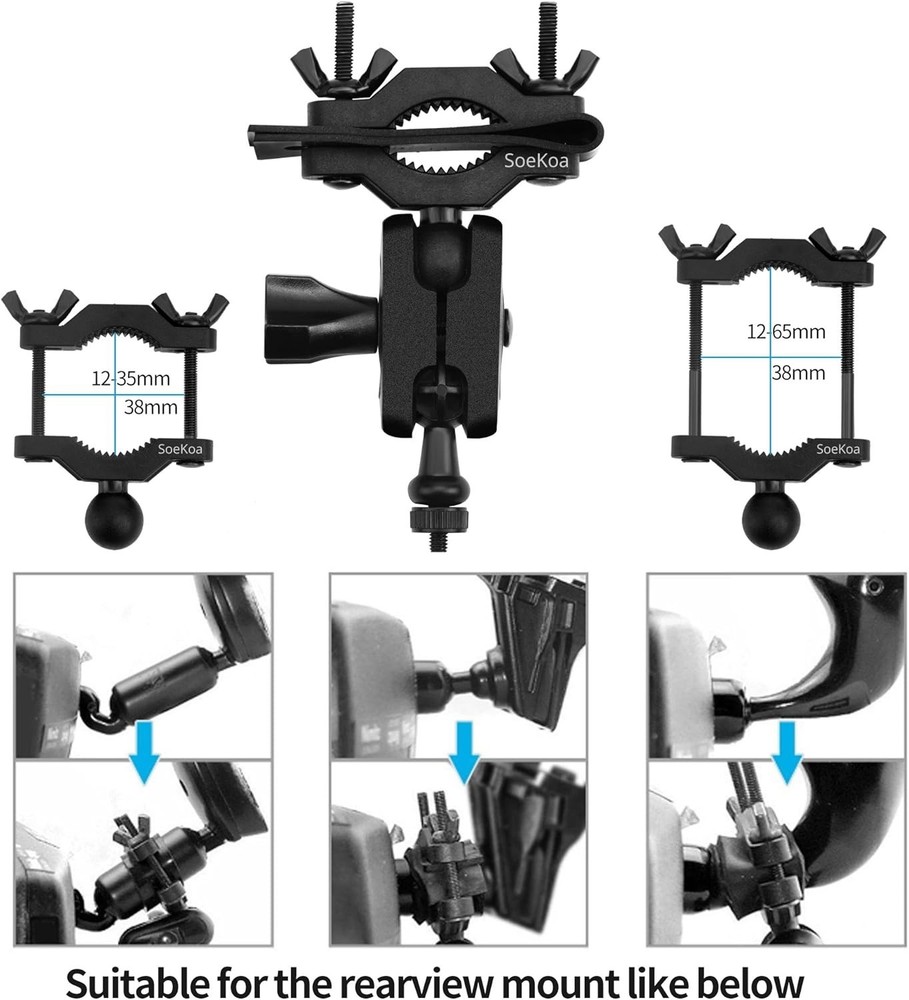 Versatile Dash Cam Mirror Mount with 16 Joints for Optimal Driver Visibility