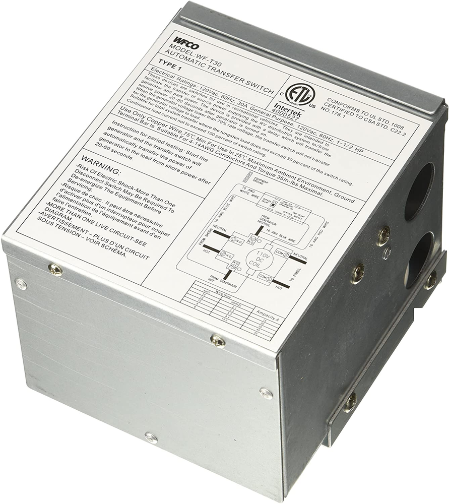 WFCO T30 30 Amp Transfer Switch