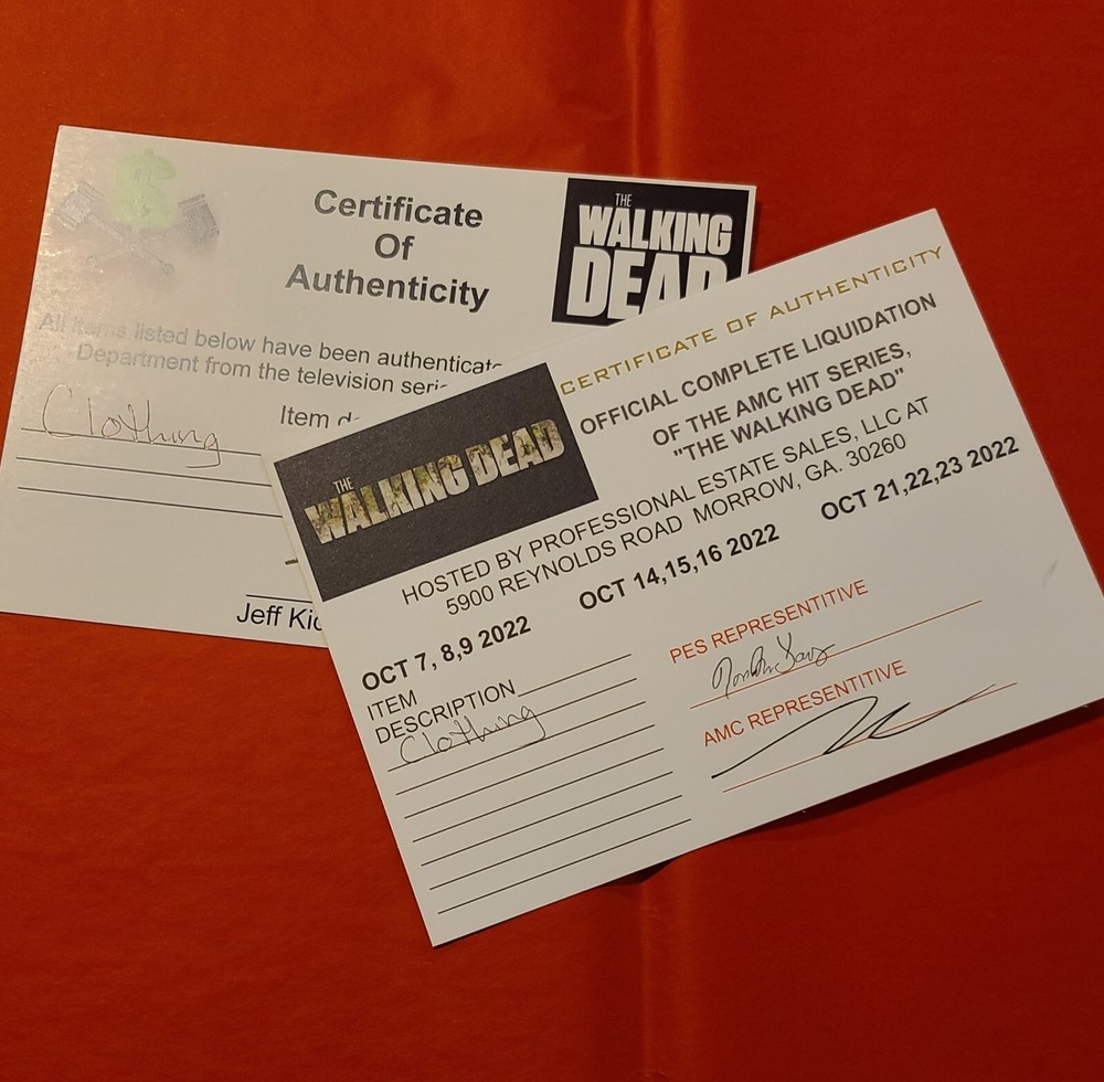 The Walking Dead Prop Wardrobe Grab Bag with COA
