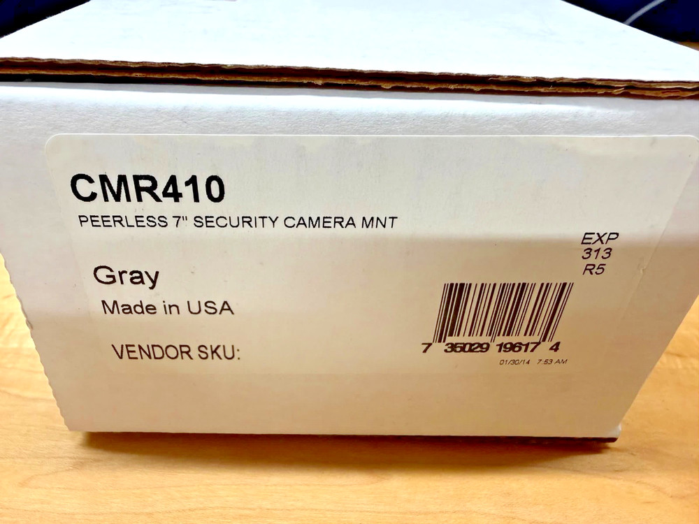 Peerless - CMR410 - 7in. Security Camera Mount Light Grey - NEW!