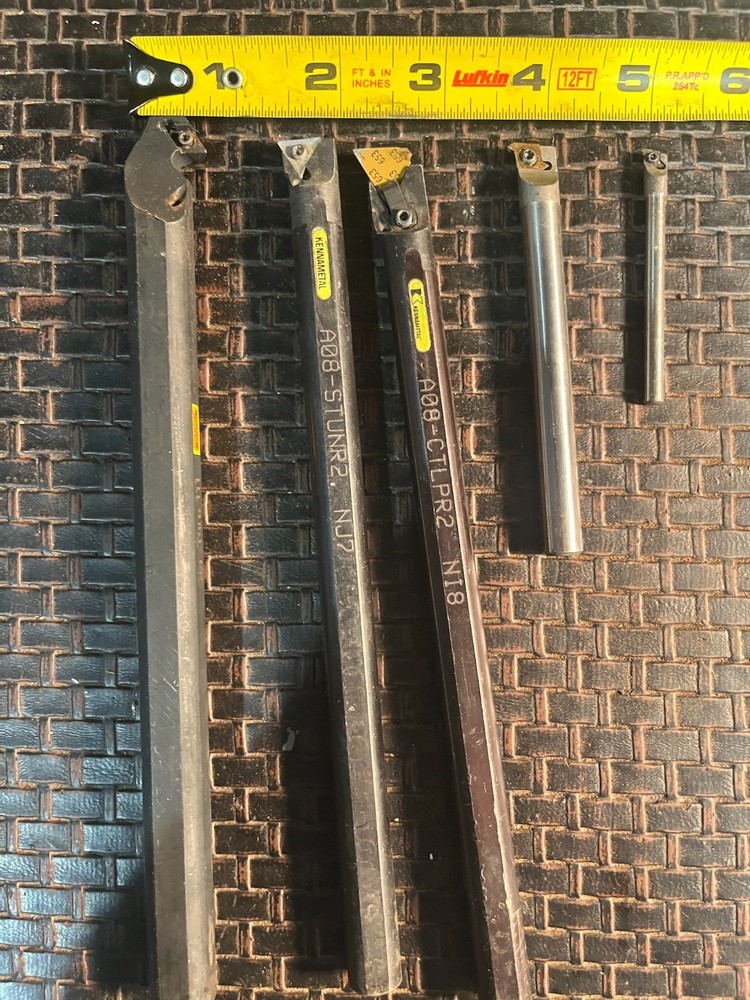 5 Boring Bars w/ Carbide Inserts