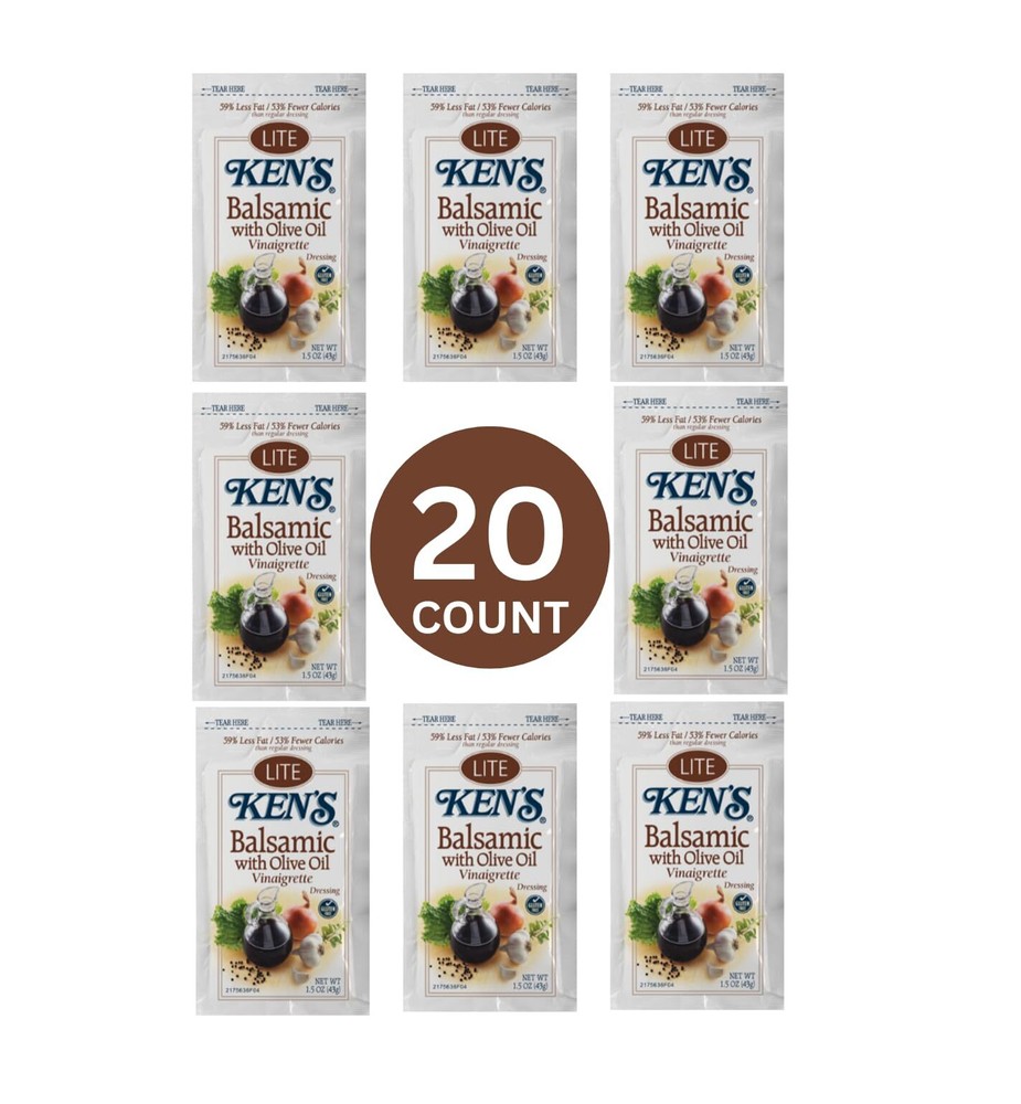 20 Count | Salad Dressing Packets | Individual Single Serve Salad Dressing