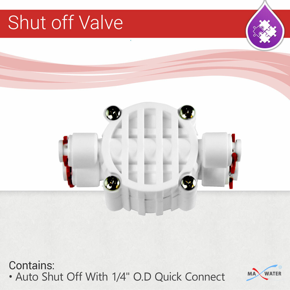 Max Water Auto Shut Off Valve Quick Connect Fittings for RO Water System