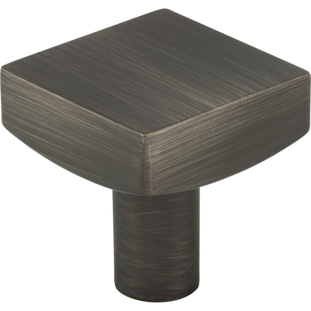 Brushed Pewter Kitchen Cabinet Square Knob Bathroom Pull Furniture Knobs 845BNBD