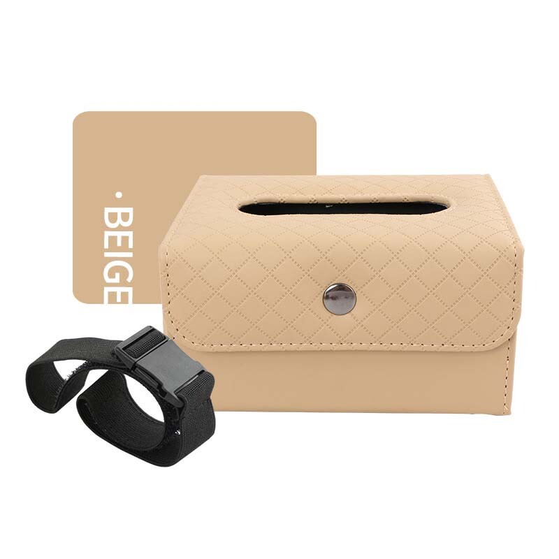 Car Seat Back Strap Leather Tissue Holder