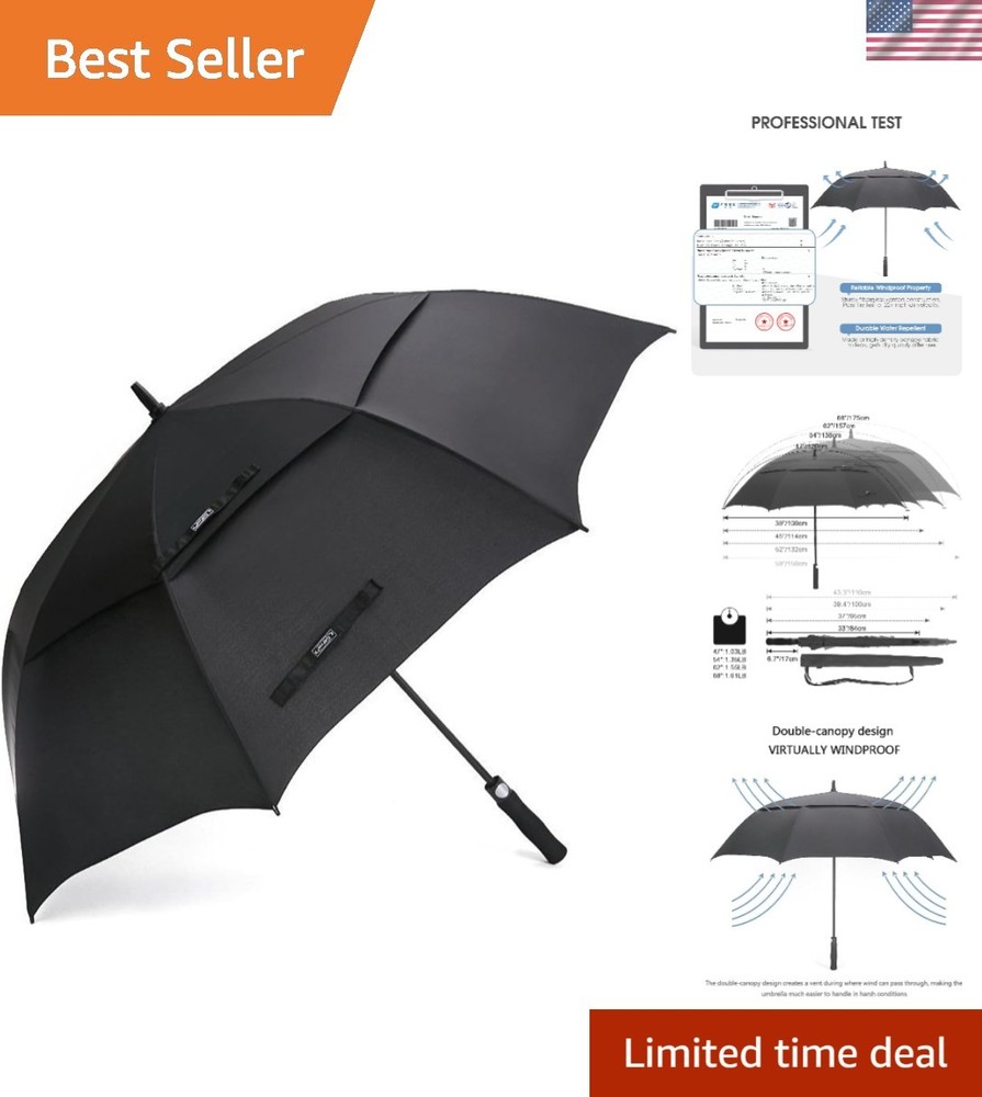 Ultimate 54-Inch Automatic Open Golf Umbrella - Windproof & Waterproof Canopy