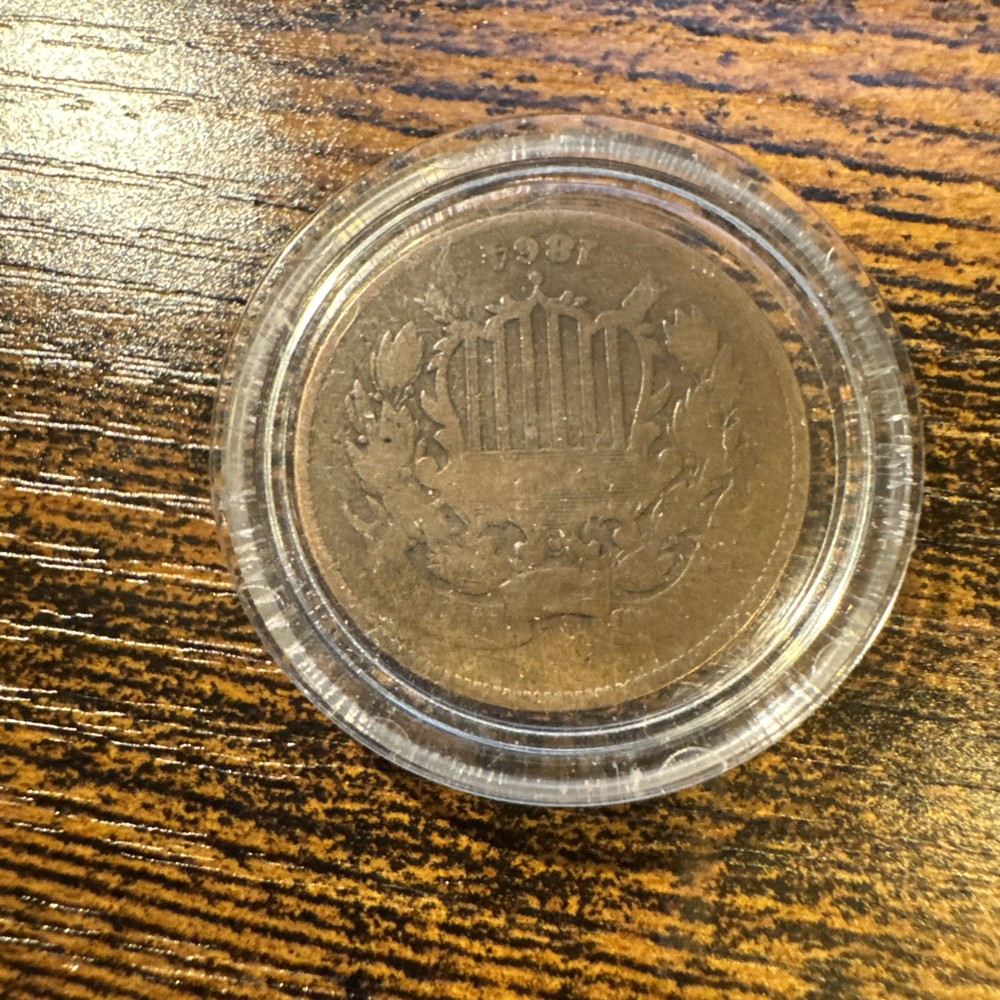 1864 Two Cent Piece in case