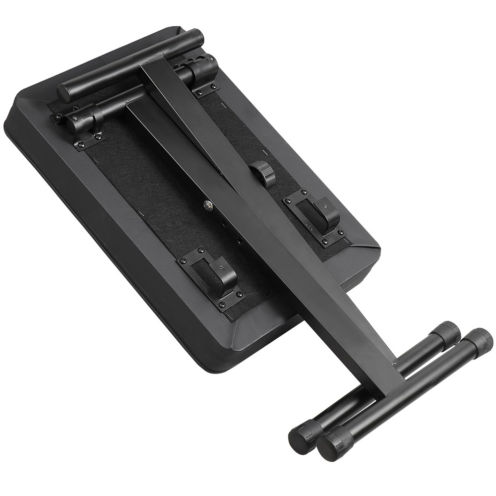 Adjustable Padded Keyboard Bench X-Style Folding Stool Piano Bench Black