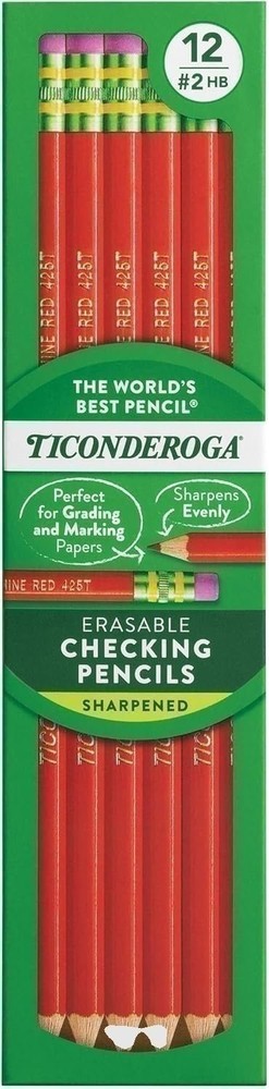 Dixon, DIX14209, Eraser Tipped Checking Pencils
