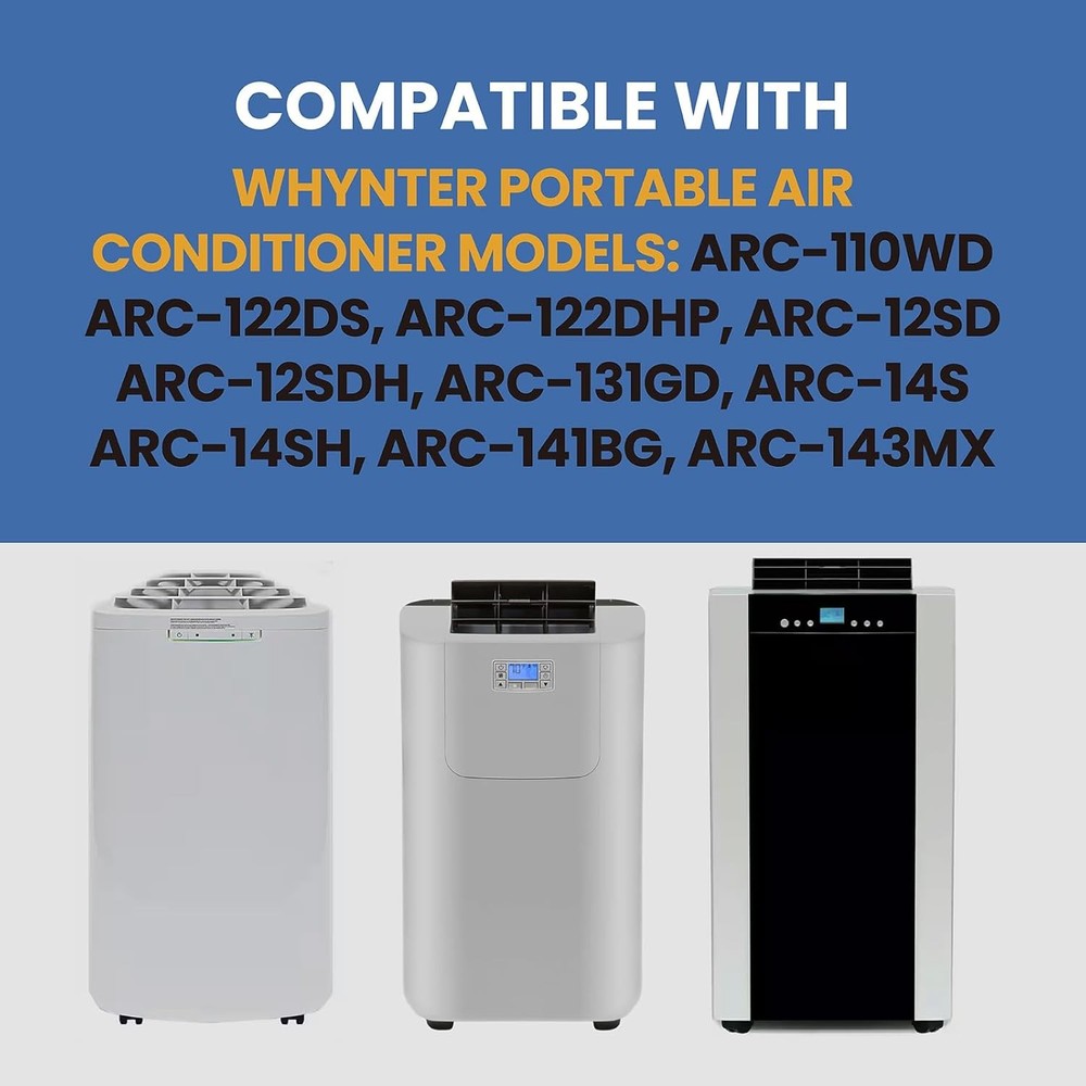 ARC IHF ARC 14S Filter Replacement for Whynter Portable Air Conditioner 5"